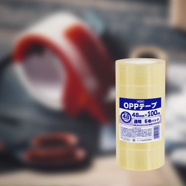 HEIKO OPPテープ 5巻パック 48mm×100m 透明 5巻/パック