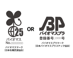 バイオマス成分（植物由来原料）を25％以上配合したプラスチック袋
