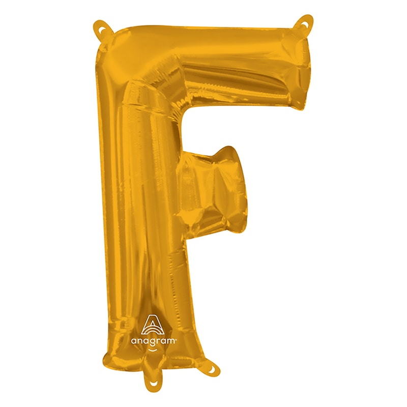 TakaraTec レターバルーン アルファベット 16インチ F ゴールド  1枚（ご注文単位1枚）【直送品】