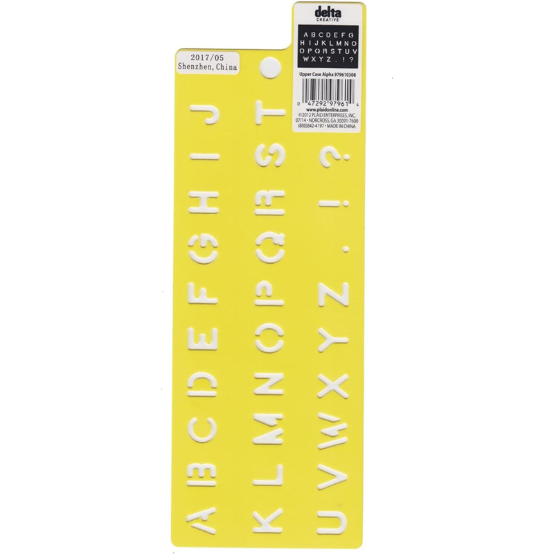 Plaid ステンシルシート Upper ccase Alphabet 7.6cm×21.6cm 1枚 DT97961 1枚(ご注文単位1枚)【直送品】