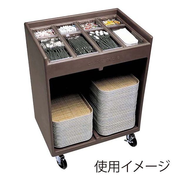 キャンブロ　トレー＆シルバーカート　TC1418 （131）D／B  1個（ご注文単位1個）【直送品】
