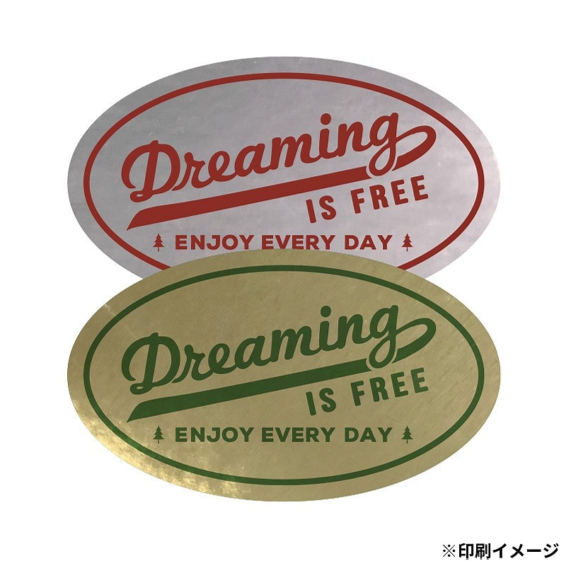 【オリジナル印刷】 特注シール 楕円 35×60 1色印刷 10000枚