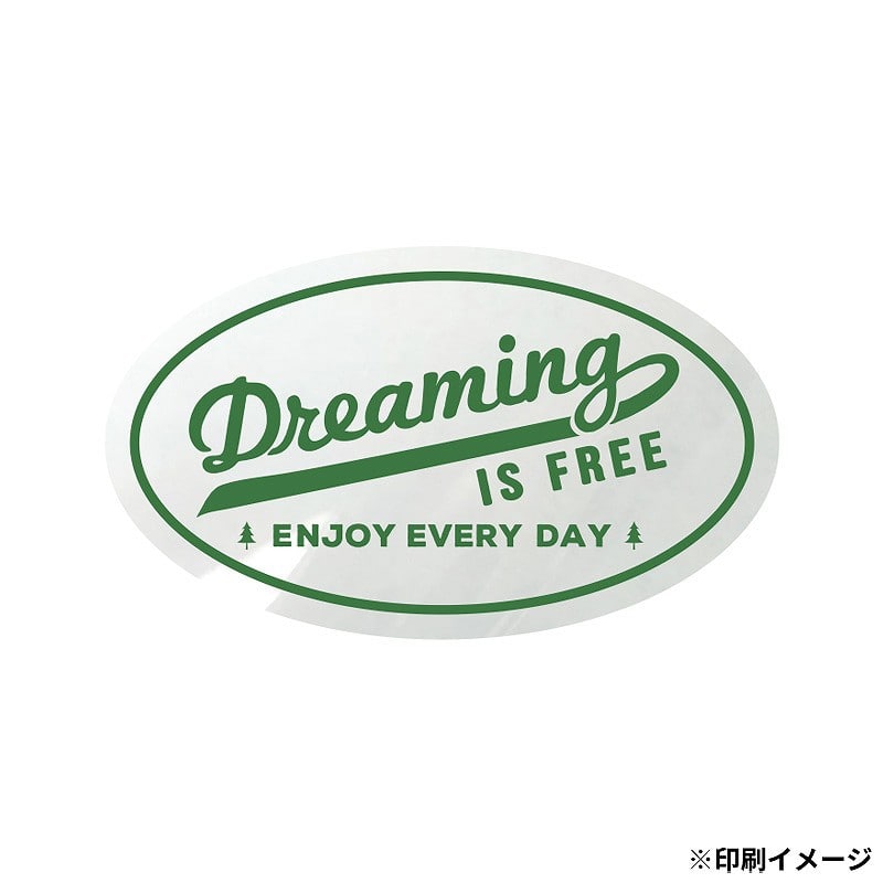 【オリジナル印刷】 特注シール 楕円　35×60 1色印刷 5000枚
