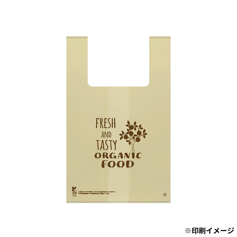 【オリジナル印刷】 特注バイオレジ袋 弁当大　1C カラー 13000枚