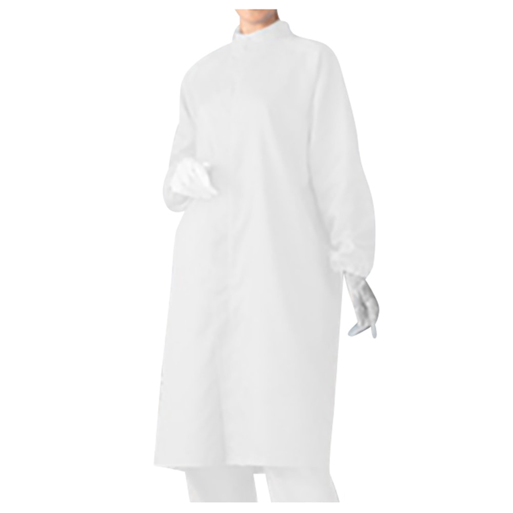 アズワン 無塵衣AS207C(男女兼用コート) ホワイト 3L AS207C 3L 1着(ご注文単位1着)【直送品】