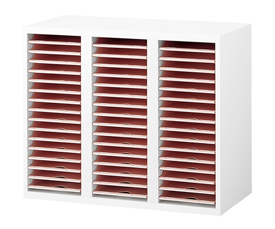 アズワン ユニットカルテ整理棚 900×400×750mm 3列16段 RW4-KT48 1個(ご注文単位1個)【直送品】