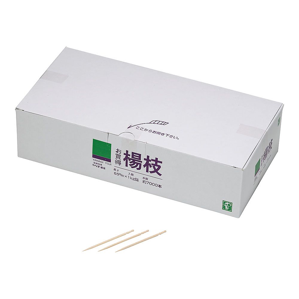 やなぎプロダクツ やなぎ楊枝 1kg入 XYU3401 1箱(ご注文単位1箱)【直送品】