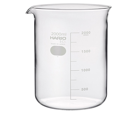 HARIO ビーカー(目安目盛付き) 2000mL B-2L 1個(ご注文単位1個)【直送品】