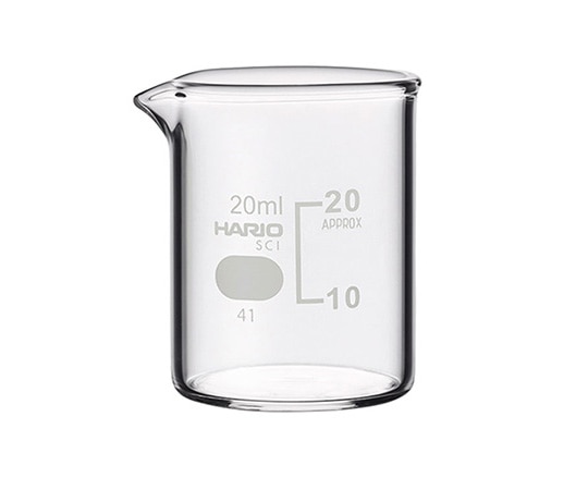 HARIO ビーカー(目安目盛付き) 20mL B-20 1個(ご注文単位1個)【直送品】