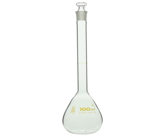 柴田科学 メスフラスコ（全量フラスコ・スーパーグレード）　透明　100mL　020060-100 1個（ご注文単位1個）【直送品】