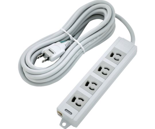 トラスコ中山 電源タップ 3P抜け止め4個口 5M アース/マグネット付 TOT3N-405 1個(ご注文単位1個)【直送品】