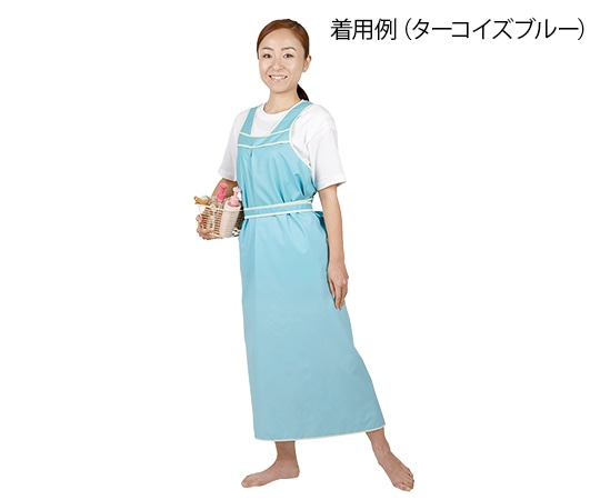 エンゼル(介護用品) 入浴ケアか~るいエプロンⅡ (ターコイズブルー/L) 6018 L 1枚(ご注文単位1枚)【直送品】