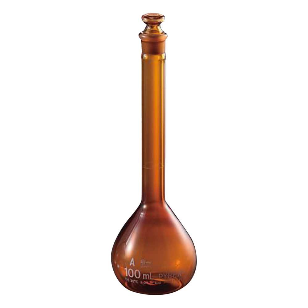 コーニング・PYREX メスフラスコ(JIS規格) 100mL 55640JIS-100 1個(ご注文単位1個)【直送品】