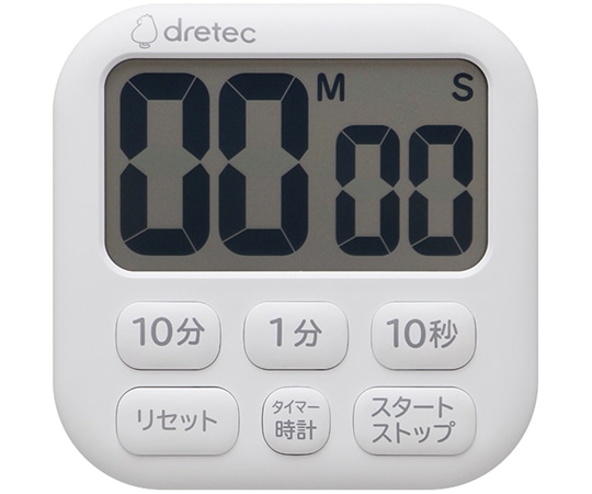 ドリテック 大画面タイマー ポポラ6 ホワイト T-592WT 1個(ご注文単位1個)【直送品】