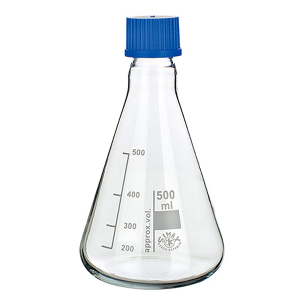 SIMAX 三角フラスコ キャップ付 500mL 8023C/500 1個(ご注文単位1個)【直送品】