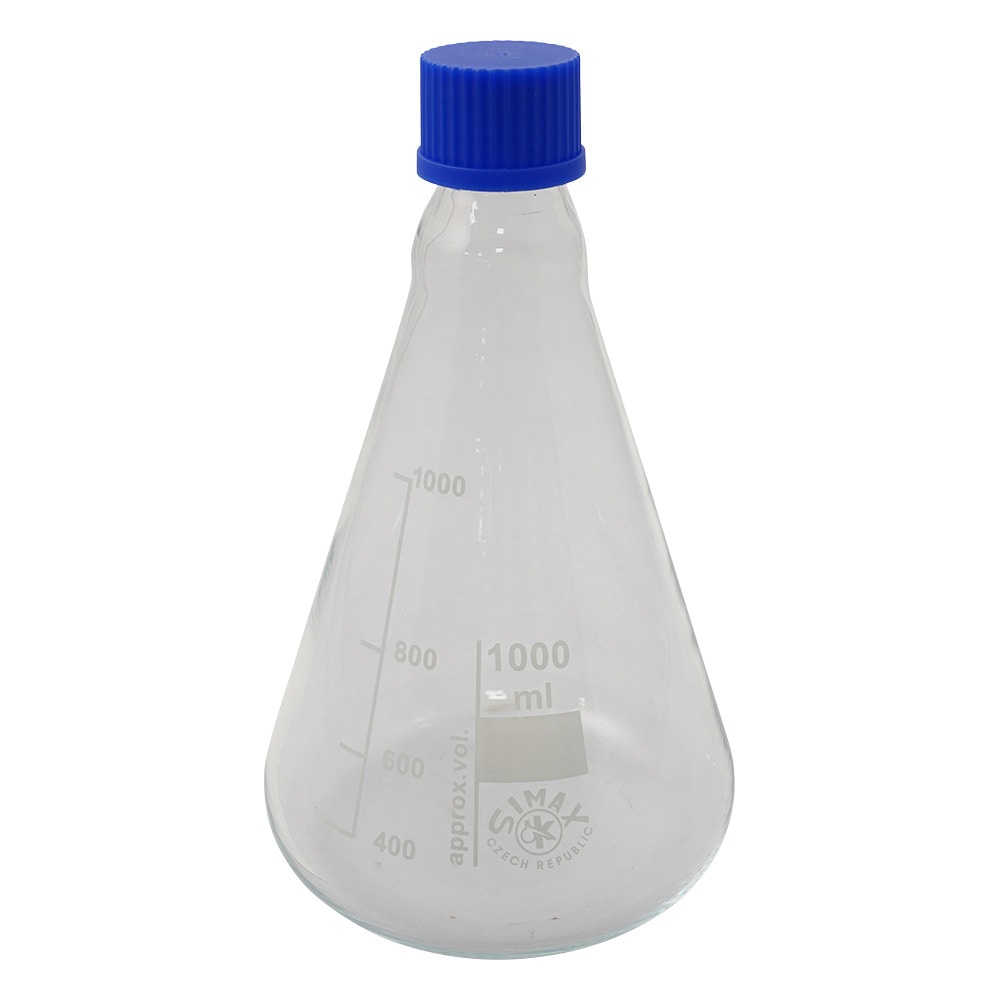 SIMAX 三角フラスコ キャップ付 1000mL 8023C/1000 1個(ご注文単位1個)【直送品】