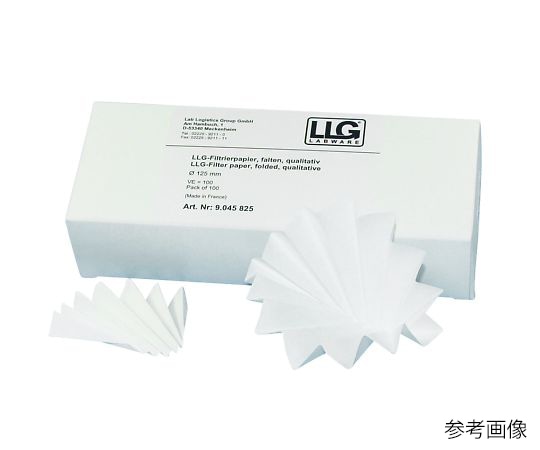 アズワン 折りたたみ定性濾紙 Φ125mm 100枚入 9045825 1箱(ご注文単位1箱)【直送品】
