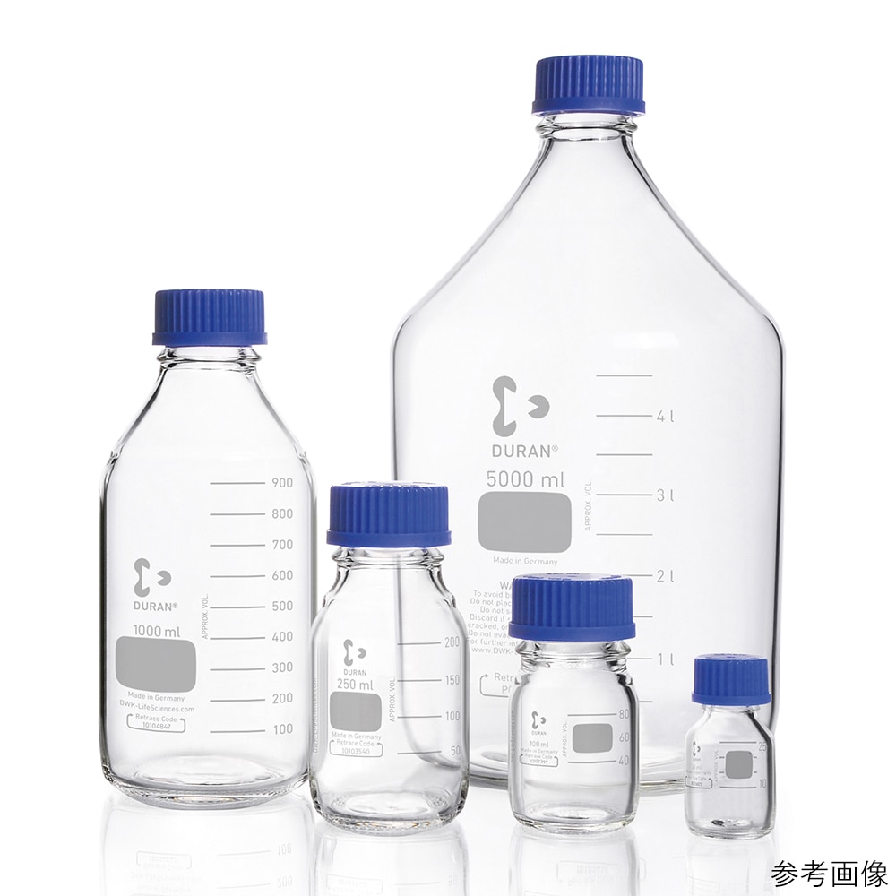 DWK Life Sciences ねじ口瓶丸型（デュラン（R）） 青キャップ付 750mL　 1本（ご注文単位1本）【直送品】