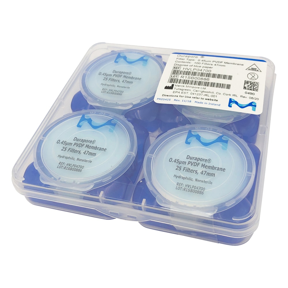 Merck デュラポア(R) メンブレン(親水性) 0.45μm×φ47mm 100枚入 HVLP04700 1箱(ご注文単位1箱)【直送品】