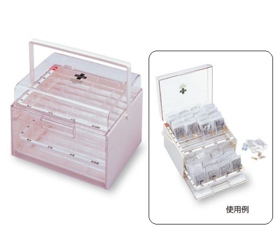 アズワン 与薬車(2週間管理タイプ)用 くすり整理2週間ケース 17070 1個(ご注文単位1個)【直送品】
