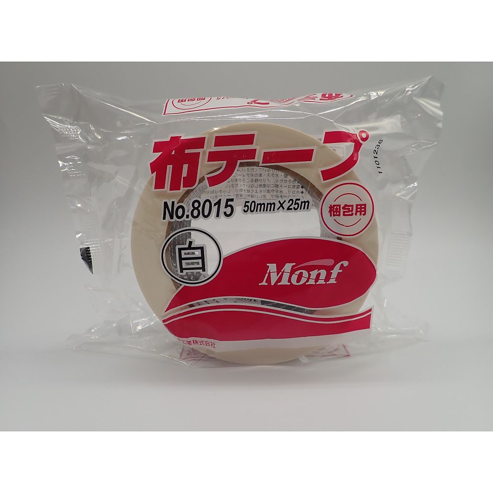 アズワン カラー布粘着テープ 白 No.8015 1巻(ご注文単位1巻)【直送品】
