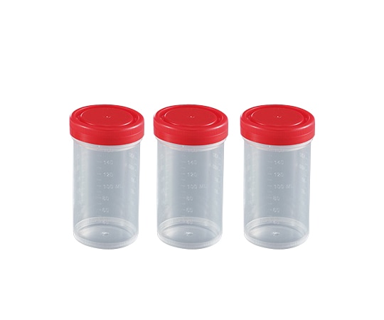 アズワン 食品検体容器(スクリューキャップタイプ) 160mL 赤 100個入 28800EO 1箱(ご注文単位1箱)【直送品】