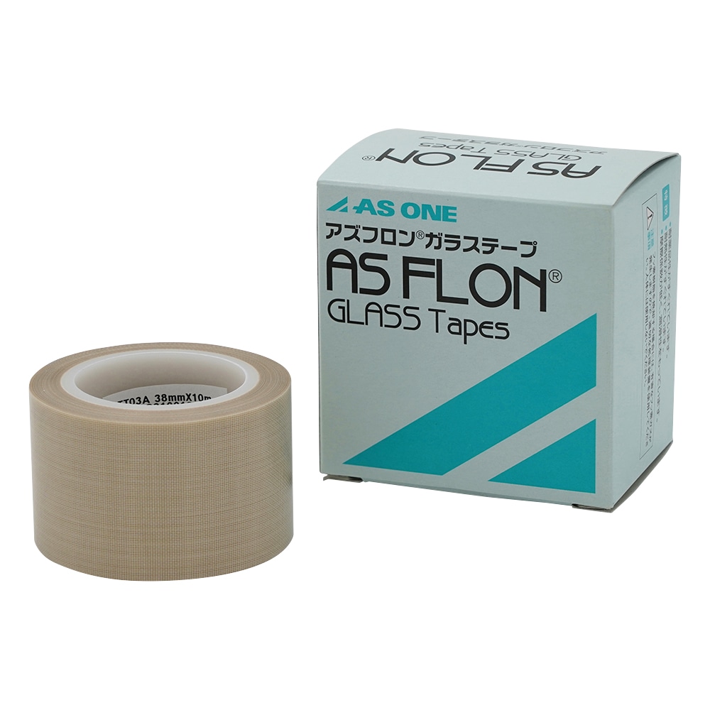 アズワン アズフロン(R)ガラステープ 38mm×10m×0.13mm 1巻(ご注文単位1巻)【直送品】