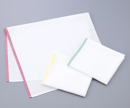 アズワン 四方縫いフキン 1袋（10枚入）　グリーン 1袋（ご注文単位1袋）【直送品】