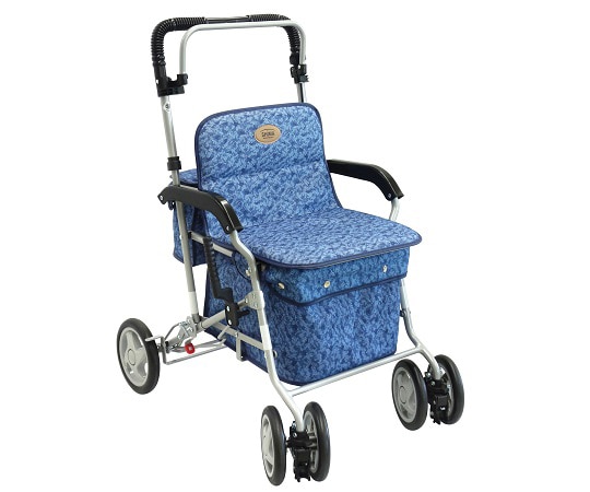 島製作所 シルバーカー マーチA ブルー 1台(ご注文単位1台)【直送品】