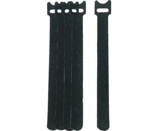 ユタカメイク マジックテープ 超薄型マジックバンドストラップS 150mm ブラック 1袋(5本入) G-323 1袋(ご注文単位1袋)【直送品】