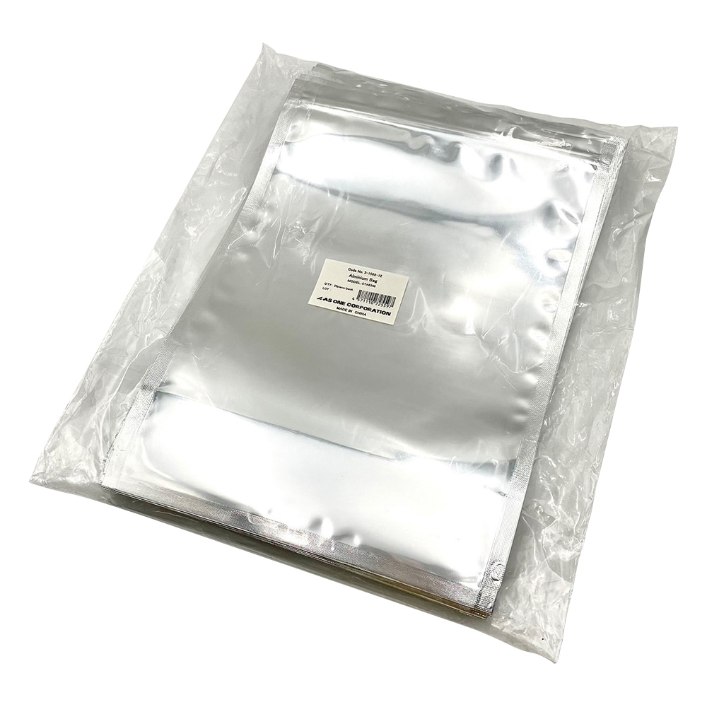 アズワン 自立式チャック付きアルミ袋 幅:240×チャック下:324mm 底幅70mm 1袋(25枚入) CTAB340 1袋(ご注文単位1袋)【直送品】