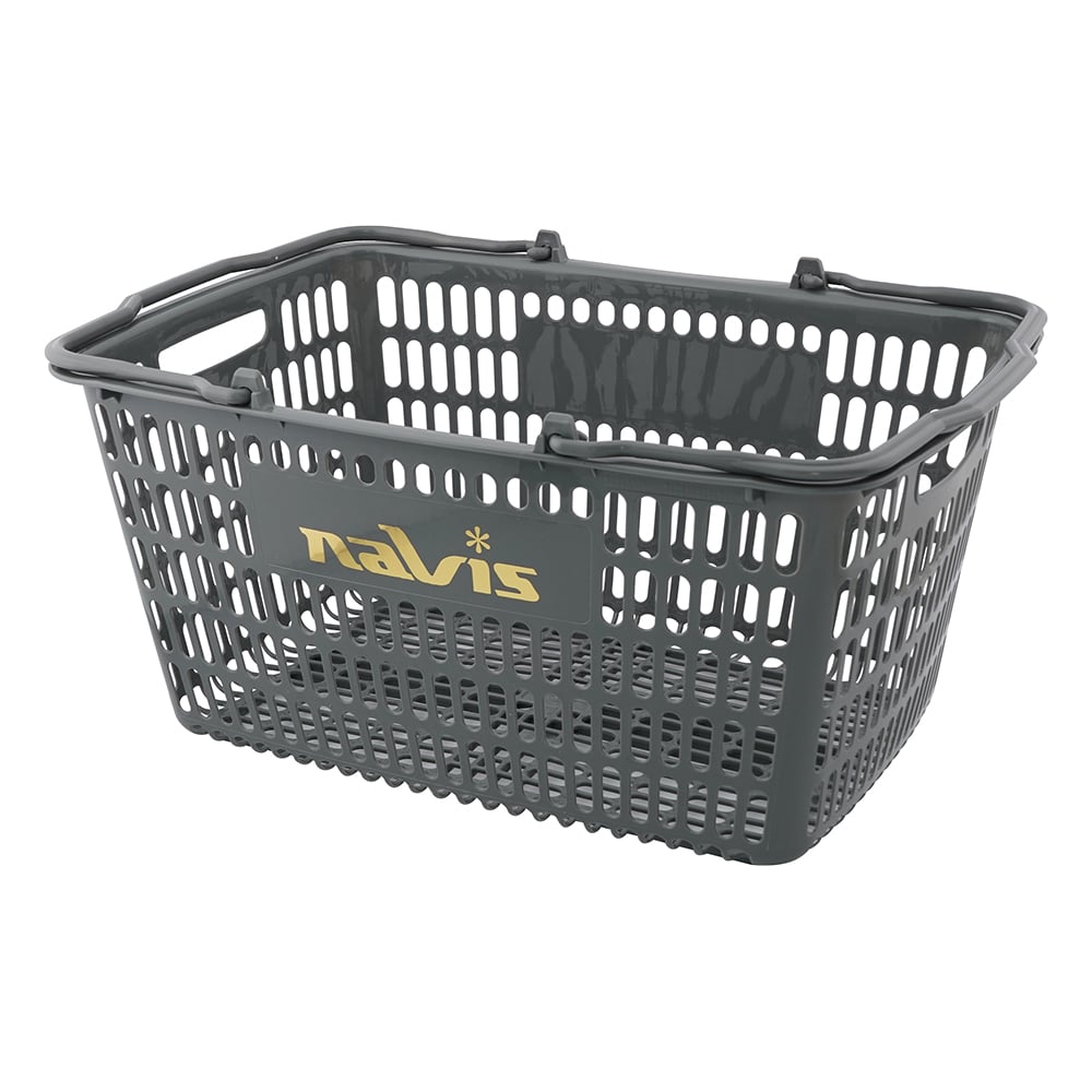 ナビス(アズワン) マルチ手提げバスケット33 ダークグレー 1個(ご注文単位1個)【直送品】