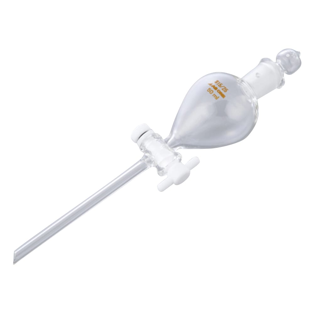 アズワン 丸型分液ロート テフロン(R)プラグ付 50mL 1個(ご注文単位1個)【直送品】