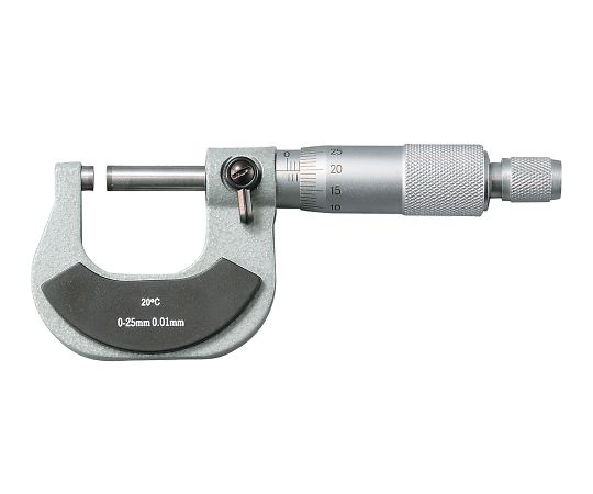 アズワン 標準外側マイクロメーター(測定範囲0~25mm) SOM025 1個(ご注文単位1個)【直送品】