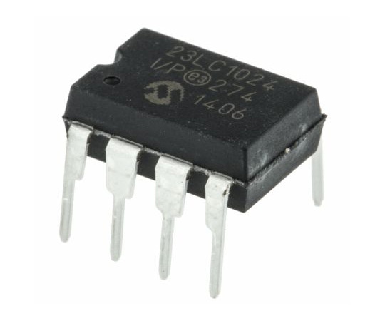 Microchip 1Mbit SRAM メモリ 128 Kワードx8ビット 2.5 to 5.5 V 8-Pin 5.5 V 1袋(2個入) 23LC1024-I/P 1袋(ご注文単位1袋)【直送品】