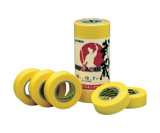 カモ井加工紙 和紙マスキングテープ 武蔵 15mm幅 (8巻入) MUSASHIJAN-15 1パック(ご注文単位1パック)【直送品】