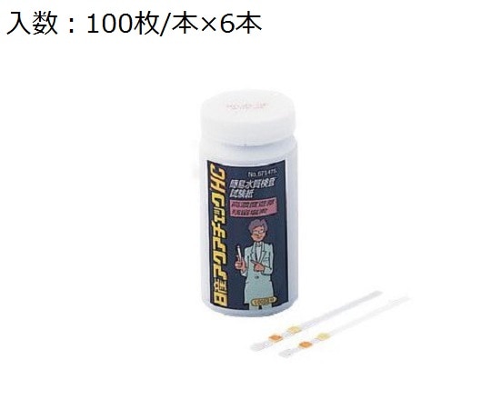 日産化学 残留塩素試験紙 アクアチェックHC(100枚×6本入) 1箱(ご注文単位1箱)【直送品】