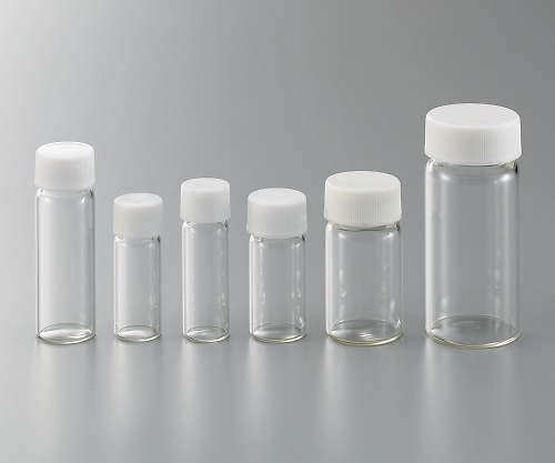 日電理化硝子 ねじ口びん（標準セット） 透明 5mL SV-5 1箱（100本入）　250505 1箱（ご注文単位1箱）【直送品】