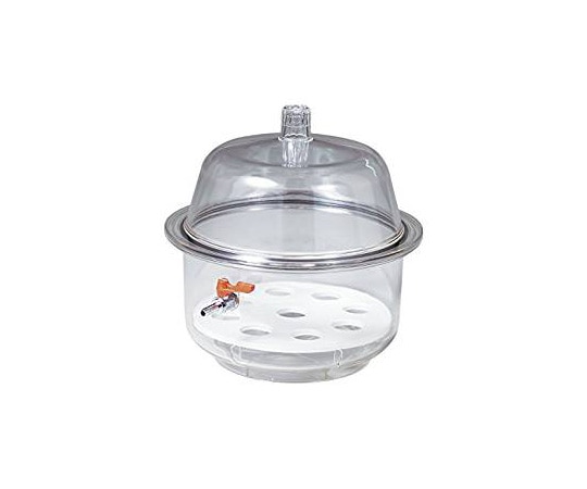 アズワン 真空ポリカデシケーター 9L コック付 240型 1個(ご注文単位1個)【直送品】