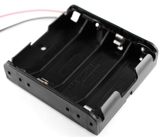 Linkman 電池ケース 単3x4本 リード線 板バネ端子 BHC-341A 1個(ご注文単位1個)【直送品】