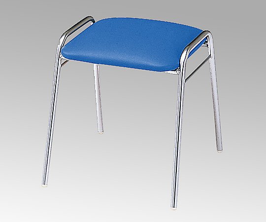 アズワン 角スツール ブルー KM-141N 1脚(ご注文単位1脚)【直送品】