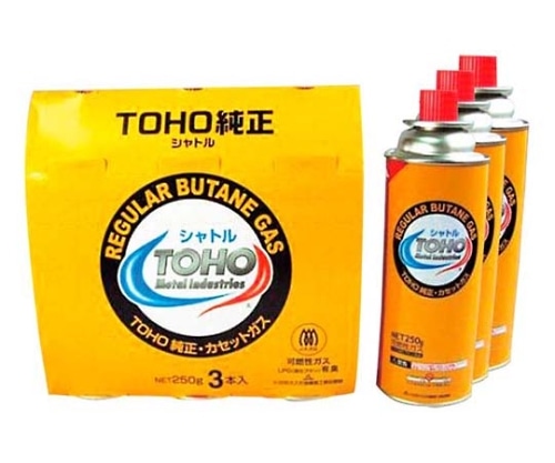 東邦金属工業 シャトル カセットコンロ用ボンベ(3本組) 8031000 1組(ご注文単位1組)【直送品】