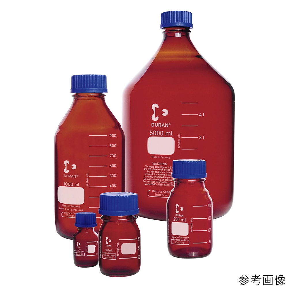 DWK Life Sciences ねじ口瓶丸型茶褐色(デュラン(R)・017210) 5000mL 1本(ご注文単位1本)【直送品】