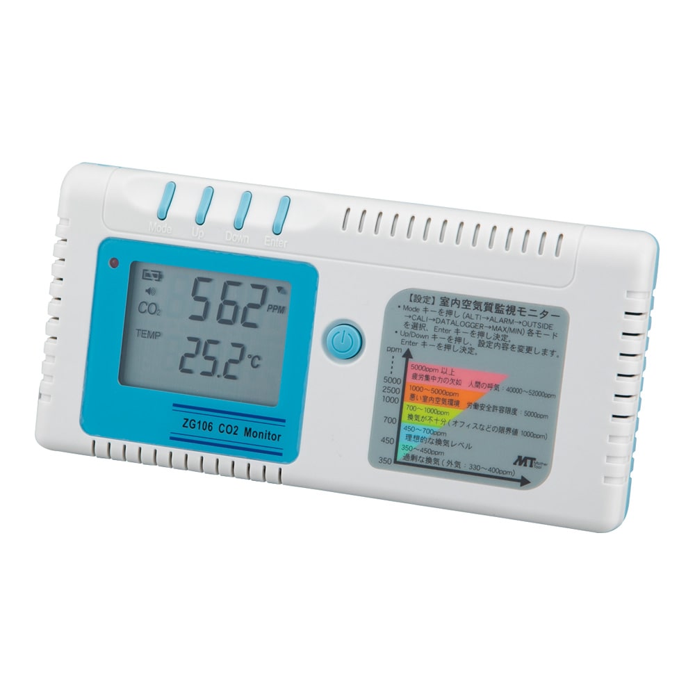 マザーツール 室内CO2モニター ZG106 1台(ご注文単位1台)【直送品】