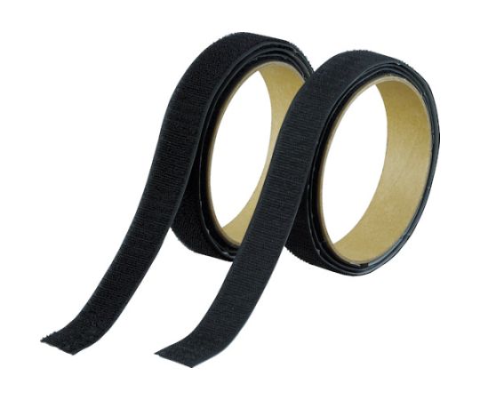 トラスコ中山 マジックテープRセット強粘着20mm×1m黒(1巻=1セット) TMSD-20-BK 1セット(ご注文単位1セット)【直送品】