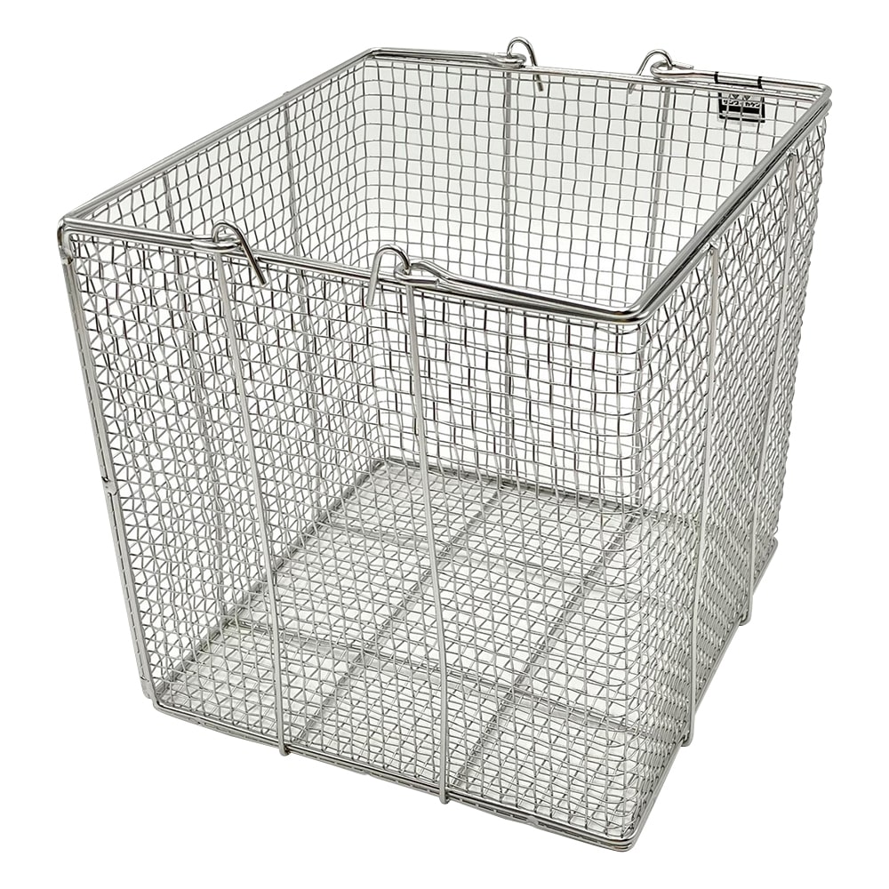 三和化研工業 ステンレス角型洗浄カゴ 中 200×200×200mm SS200 1個(ご注文単位1個)【直送品】