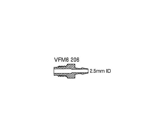 Nordson MEDICAL アダプターフィッティング M6-2.5mm 1袋(10個入) VFM6206 1袋(ご注文単位1袋)【直送品】