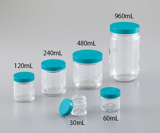 Qorpak 広口ガラス瓶（バキューム処理済）　240mL　24本入　 1箱（ご注文単位1箱）【直送品】