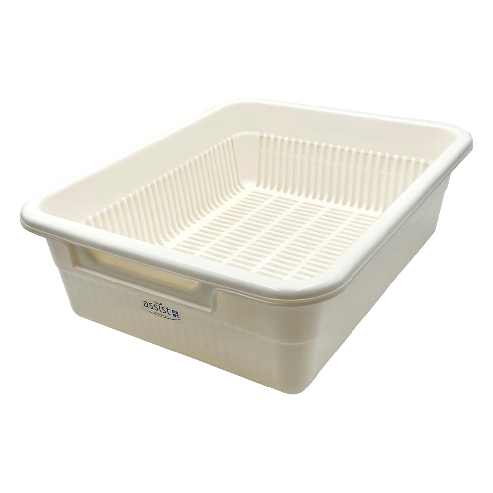 新輝合成 水切りカゴ 475×375×155mm PP製 ベージュ No.1 1個(ご注文単位1個)【直送品】