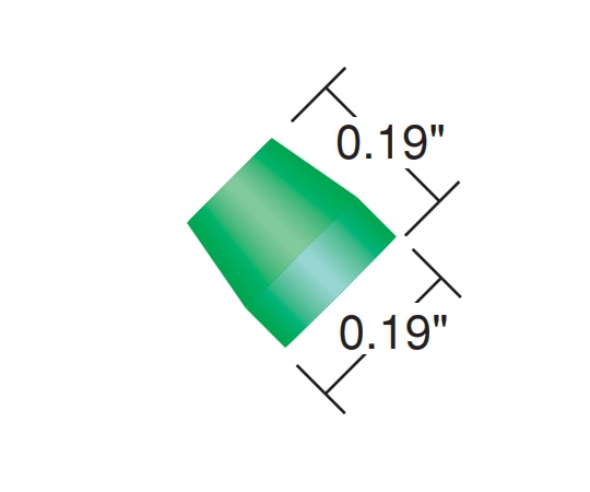 IDEX フランジレスフェラル for 1.8mm OD Tubing Green ETFE(10pk) P-342X 1セット(ご注文単位1セット)【直送品】